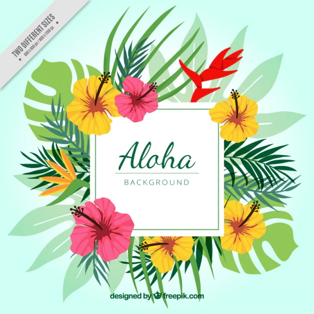 Free Vector | Aloha floral background