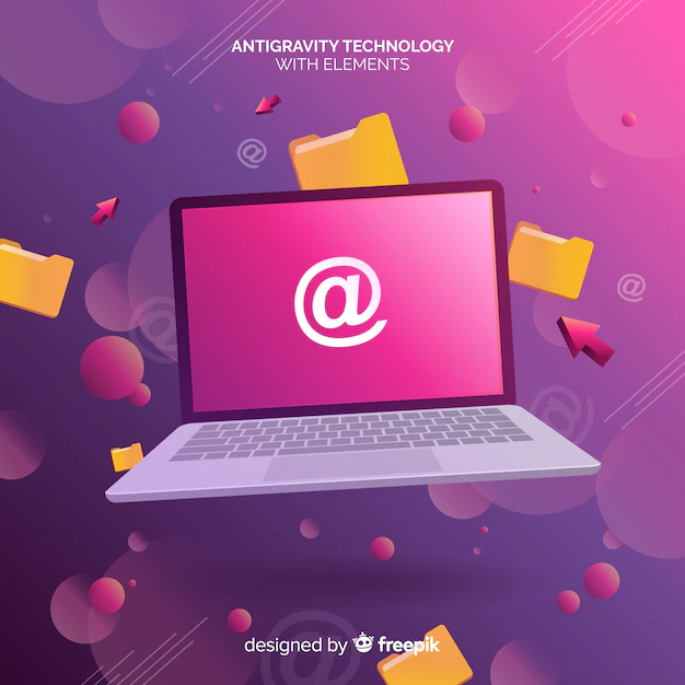 Free Vector | Antigravity technology with elements