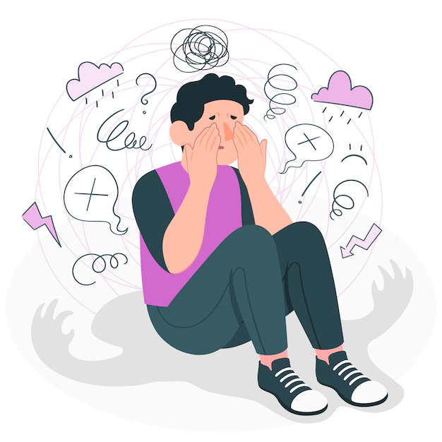 Free Vector | Anxiety concept illustration