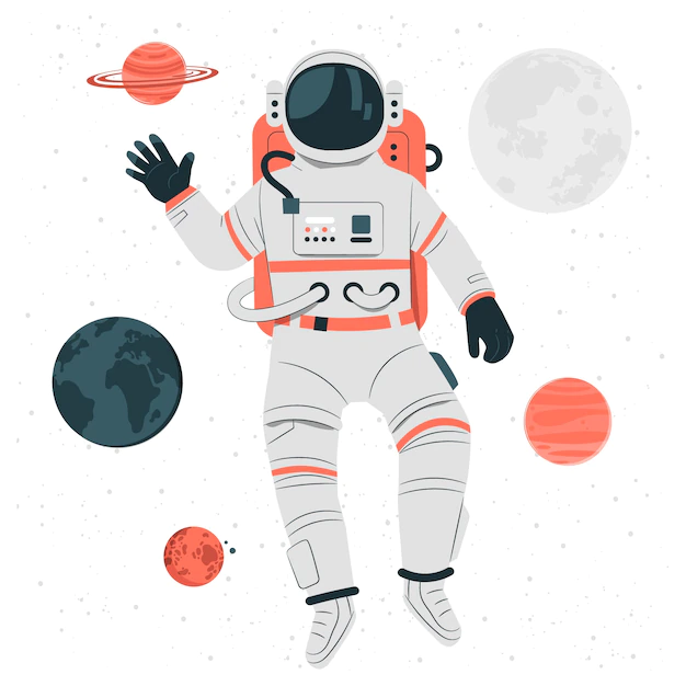 Free Vector | Astronaut suit illustration