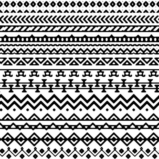Free Vector | Aztec pattern of ornamental forms