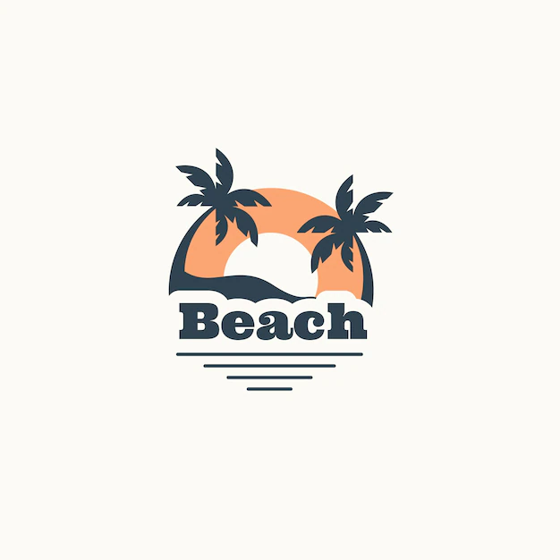 Free Vector | Beach logo template