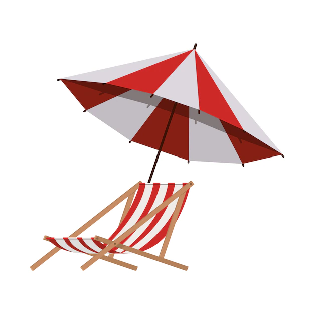 Free Vector | Beach umbrella for summer striped
