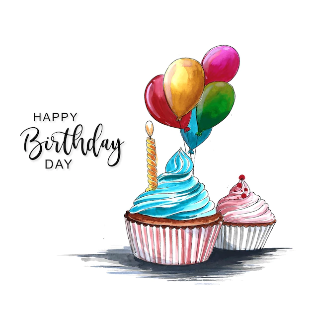 Free Vector | Beautiful celebration birthday cake card design