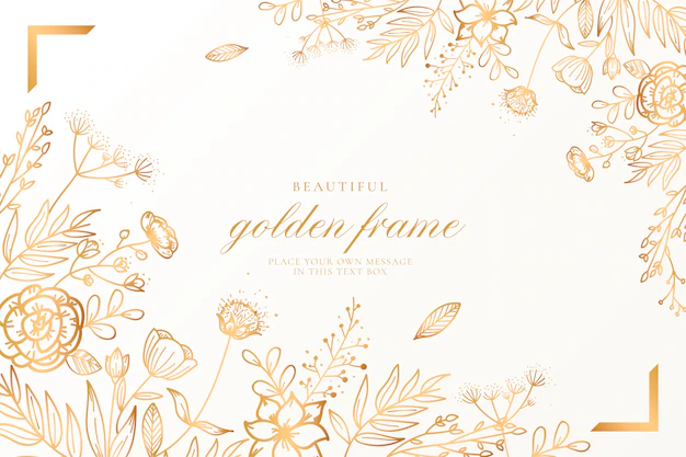 Free Vector | Beautiful floral background with golden nature