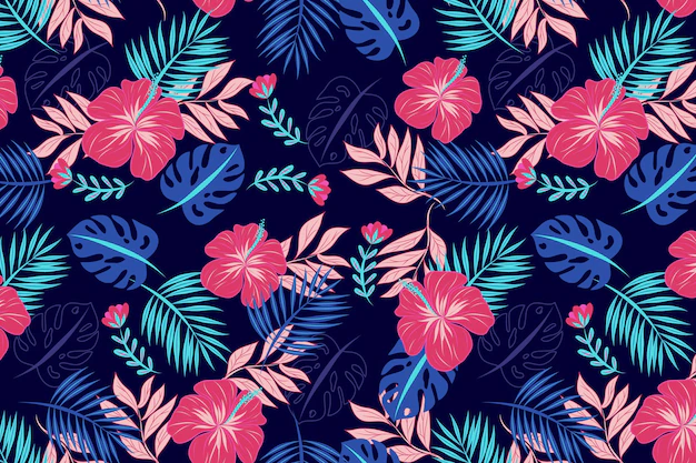 Free Vector | Beautiful floral pattern background