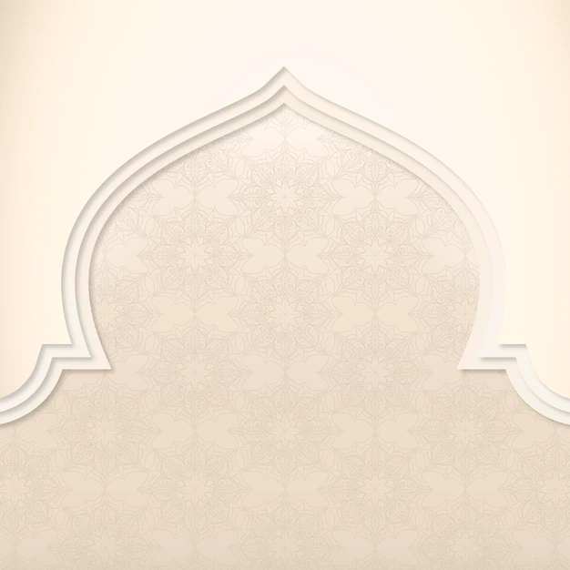 Free Vector | Beige patterned mosque frame