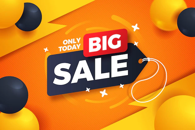 Free Vector | Big sales background with realistic balloons
