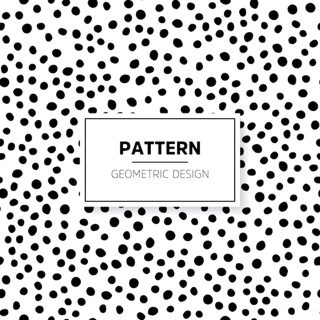 Free Vector | Black and white doodle pattern with dots
