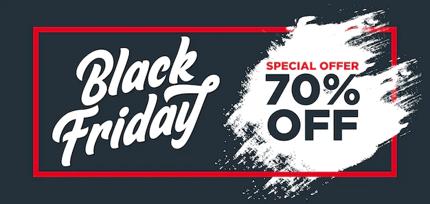 Free Vector | Black friday banner with dark background and grunge