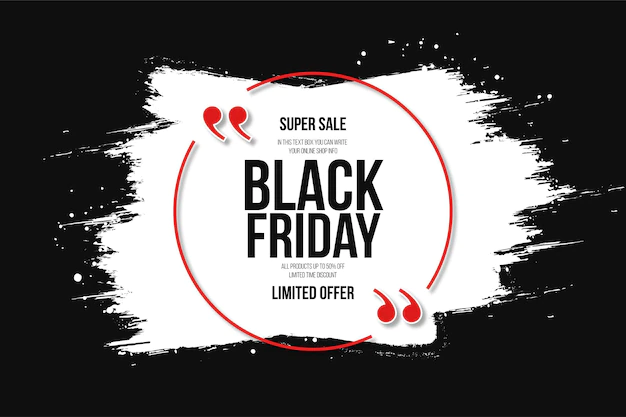 Free Vector | Black friday super sale with white splash backgrund
