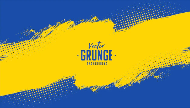 Free Vector | Blue and yellow abstract grunge texture background