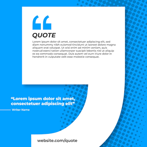 Free Vector | Blue banner with quote