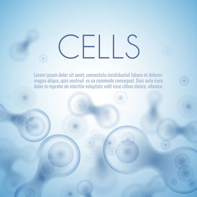 Free Vector | Blue cell background. life and biology, medicine scientific, molecular research dna.