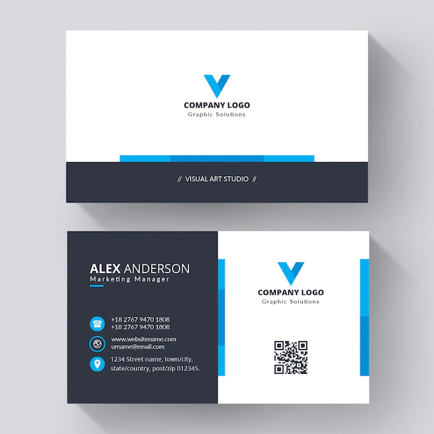 Free Vector | Blue elegant corporate card