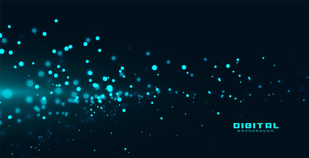 Free Vector | Blue particles in flowing motion background
