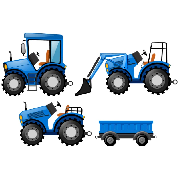 Free Vector | Blue tractors design