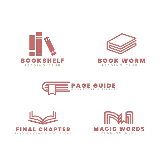 Free Vector | Book logo collection flat design