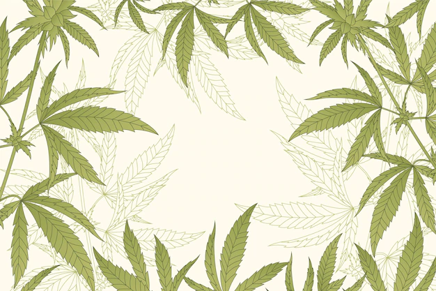 Free Vector | Botanical cannabis leaf background