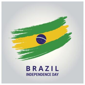 Free Vector | Brazil independence day flag design