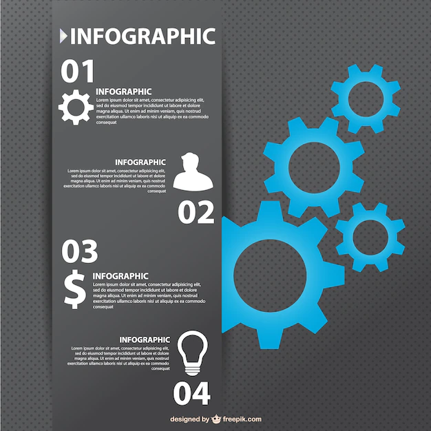 Free Vector | Business infographic gear design