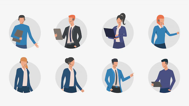 Free Vector | Business people making phone calls banner