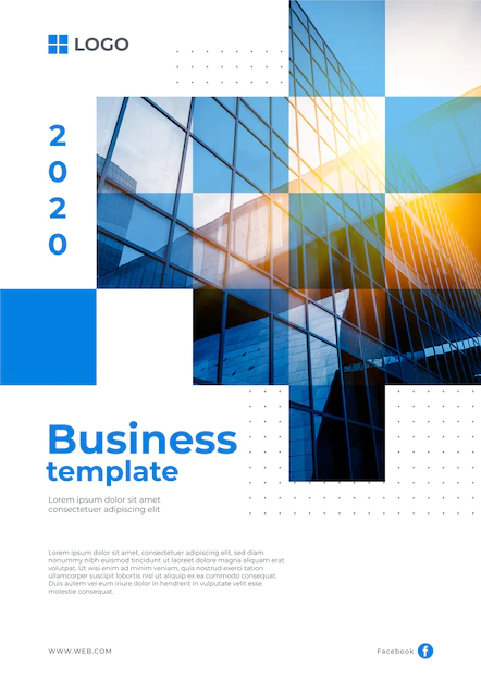 Free Vector | Business template style with photo