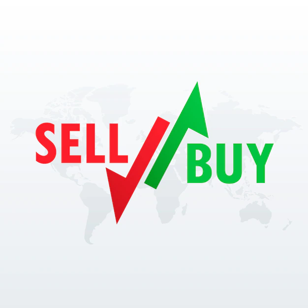 Free Vector | Buy and sell arrows for stock market trading