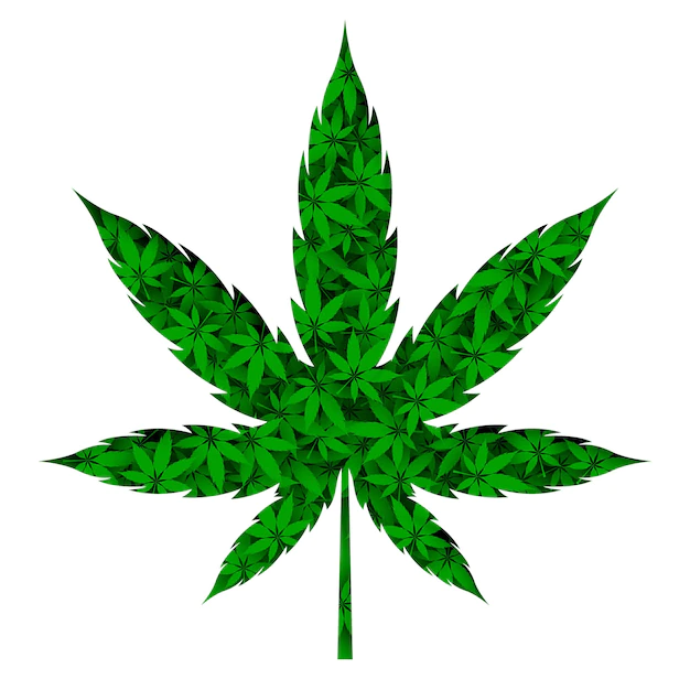 Free Vector | Cannabis marijuana leaf in papercut style