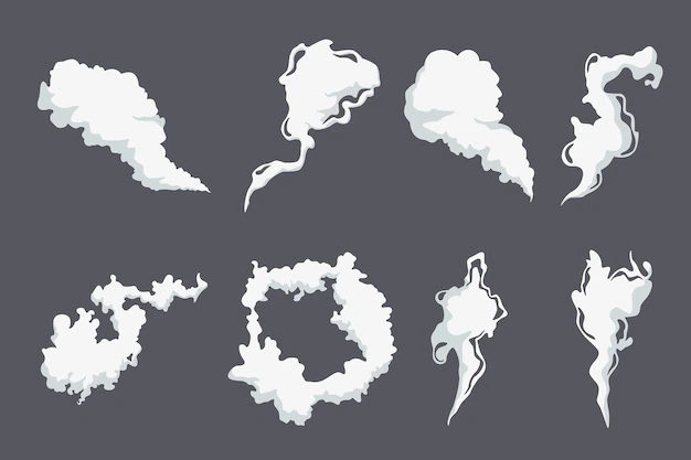 Free Vector | Cartoon smoke or steam cloud shapes set.