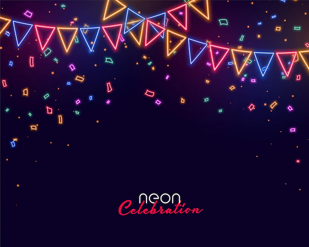 Free Vector | Celebration background in neon style