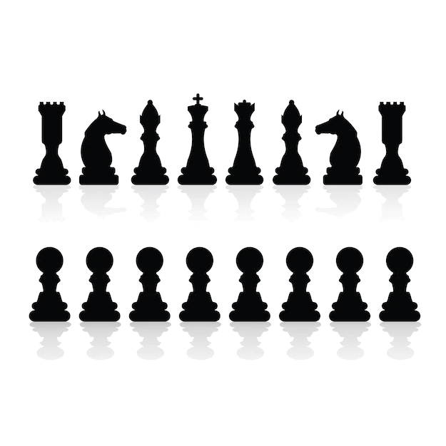 Free Vector | Chess pieces silhouettes