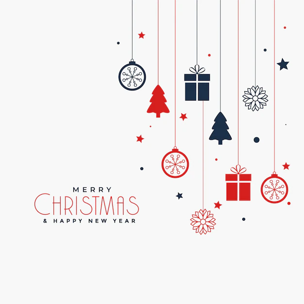 Free Vector | Christmas poster design with decorative elements