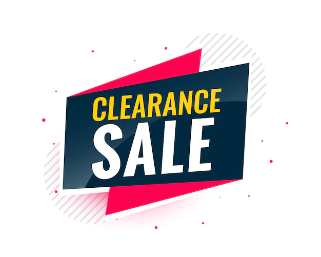 Free Vector | Clearance sale banner in creative design