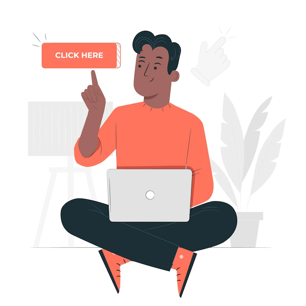 Free Vector | Click here concept illustration