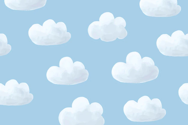 Free Vector | Cloud background vector, cute desktop wallpaper