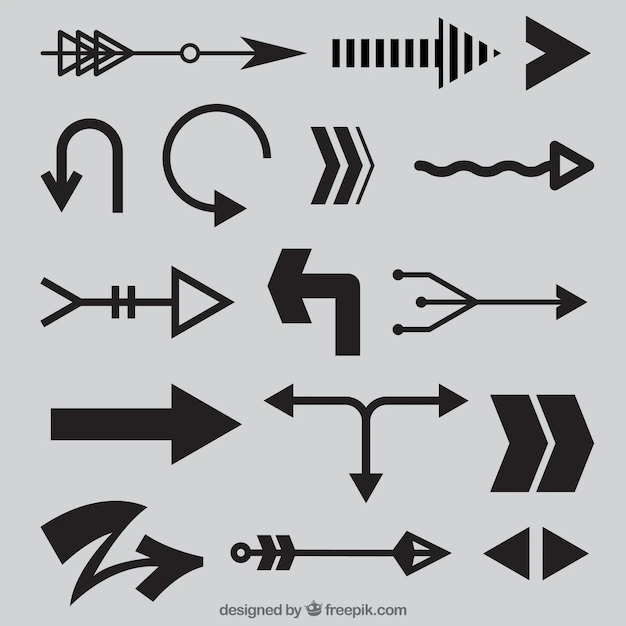 Free Vector | Collection of modern flat arrow