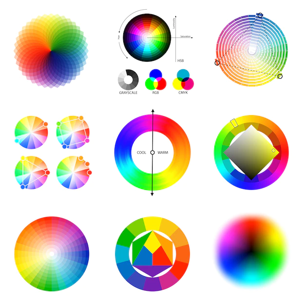 Free Vector | Color scheme palette set