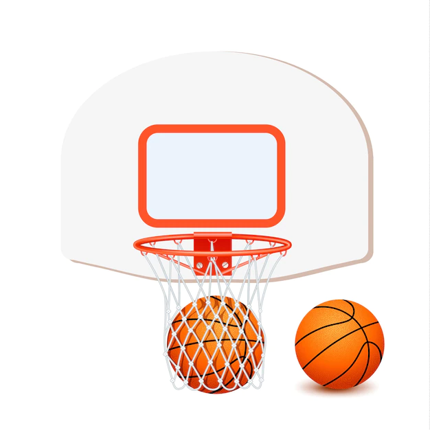 Free Vector | Colored basketball composition