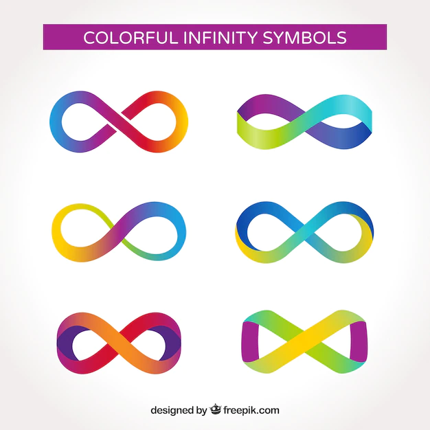 Free Vector | Colorful infinity symbol collection with flat design