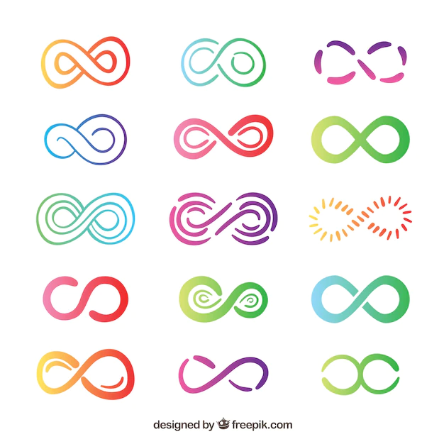 Free Vector | Colorful infinity symbol collection