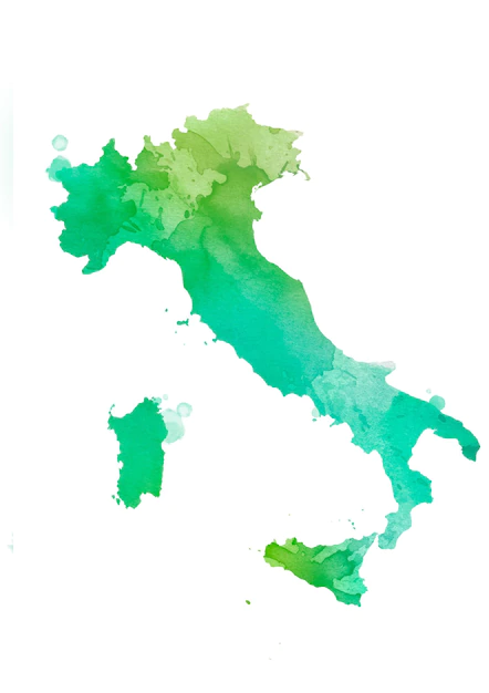 Free Vector | Colorful isolated italy in watercolor