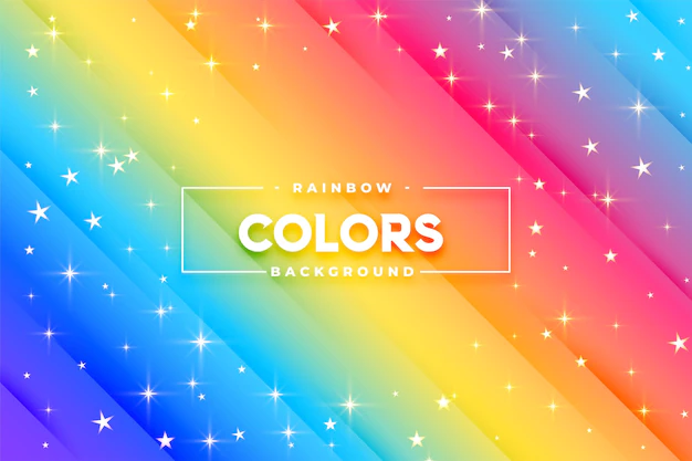 Free Vector | Colorful rainbow colors background with sparkles