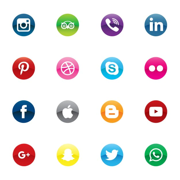 Free Vector | Colorful social media icons