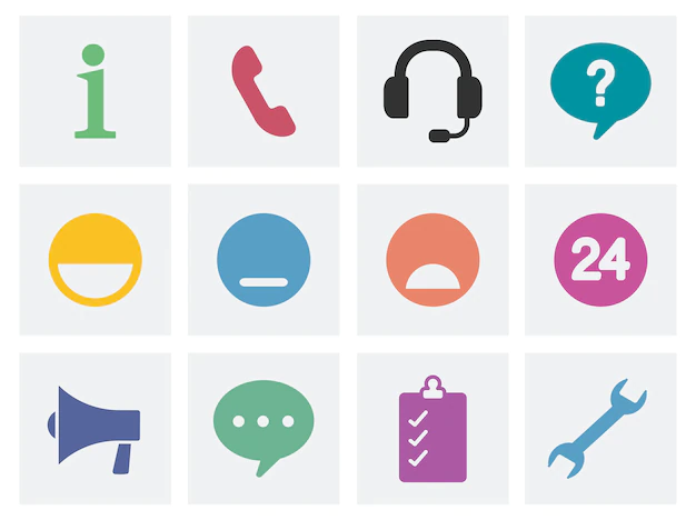 Free Vector | Communication concept icons illustration