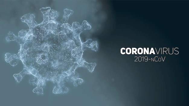 Free Vector | Conceptual coronavirus illustration. 3d virus form on a abstract background. pathogen visualization.