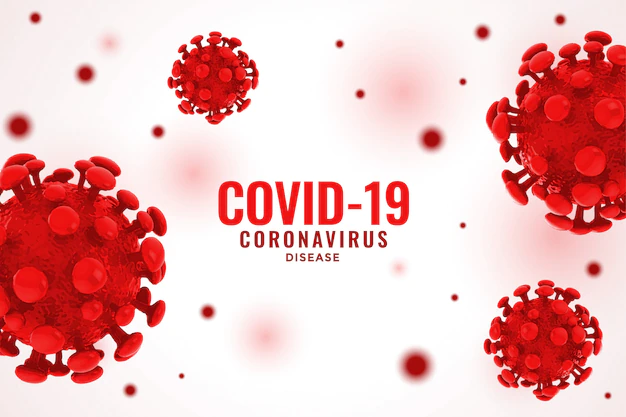 Free Vector | Covid19 coronavirus red virus cell spread background concept