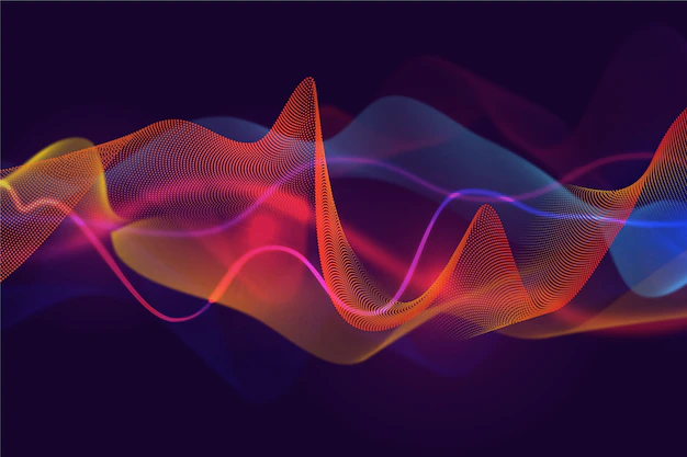 Free Vector | Curvy background layers of sound waves