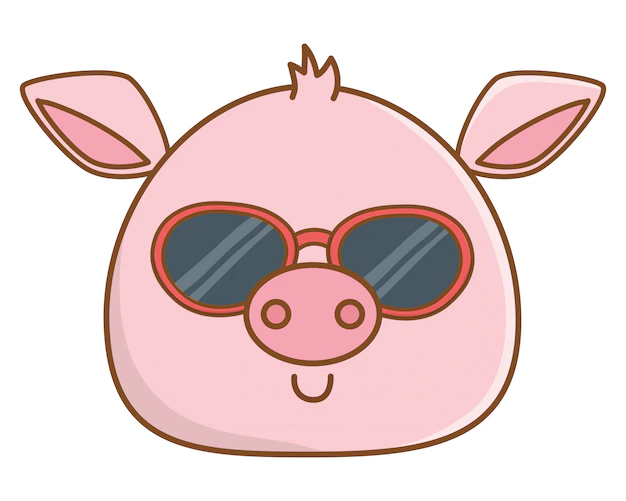 Free Vector | Cute animal face cartoon