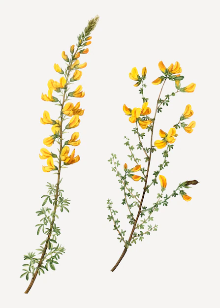 Free Vector | Cytisus complicatus flowers